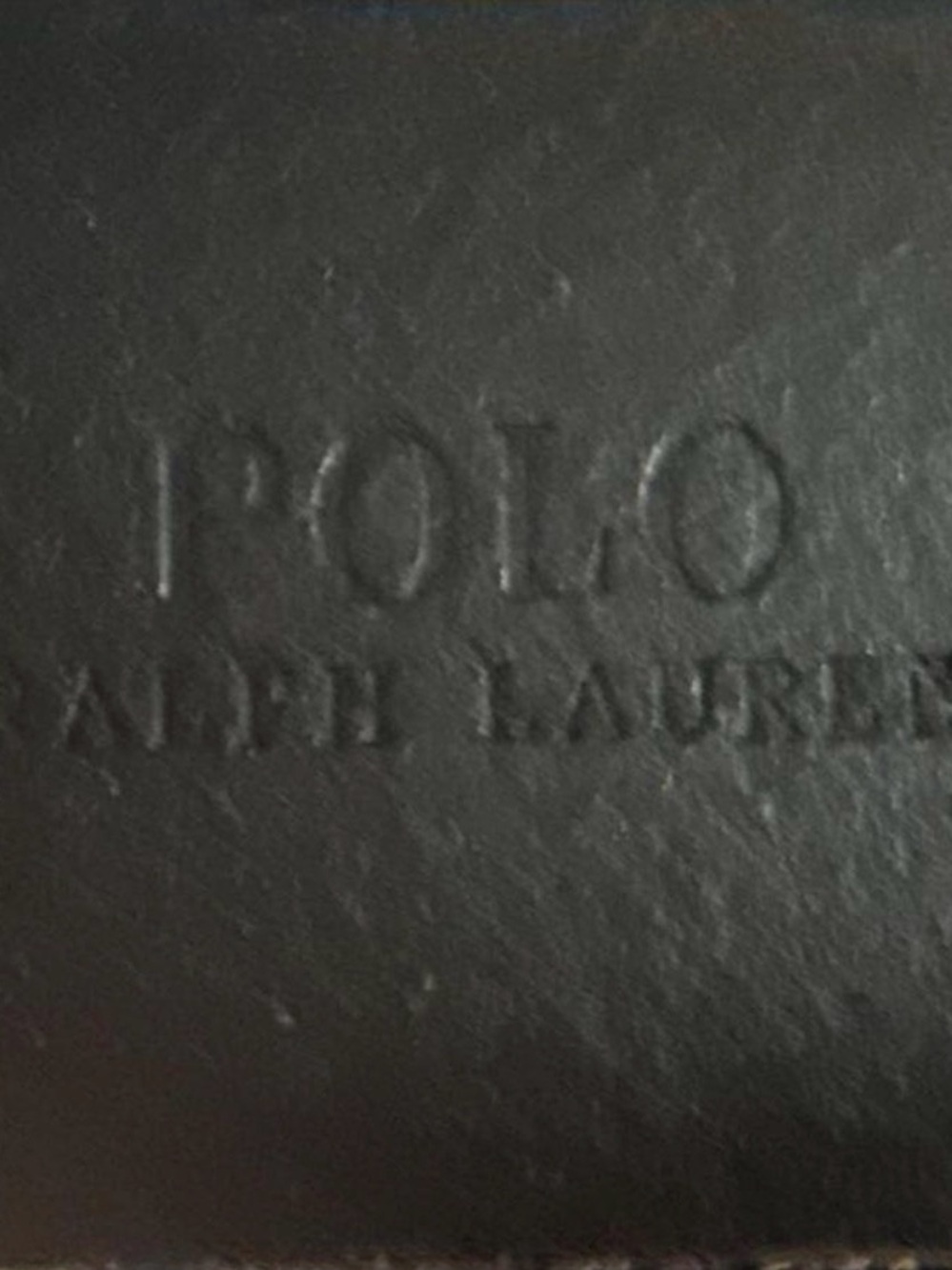 Polo by Ralph Lauren Black Leather Belt with Gold Anchor Buckle - Picture 2 of 5